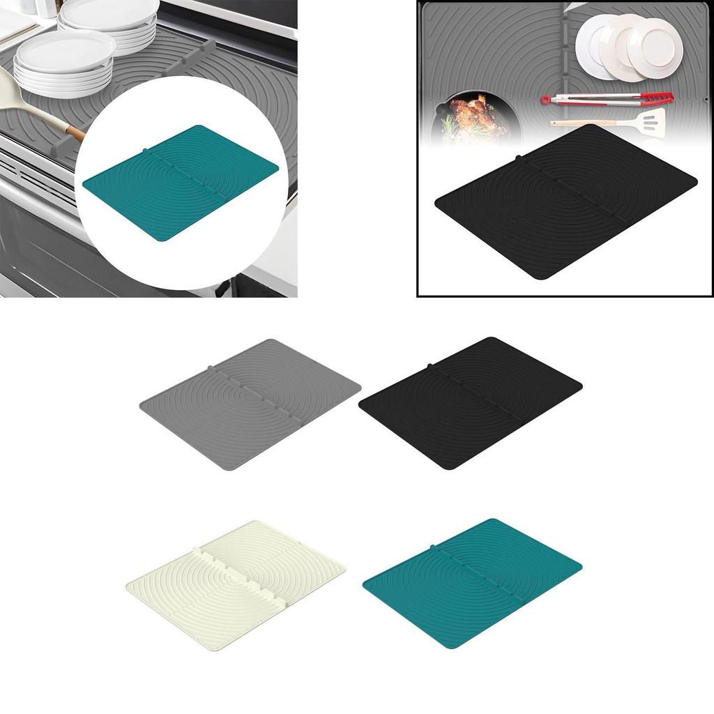 Stove Top Mat Cover Silicone Stove Mat Multipurpose Foldable 71cmx50.8cm Flat