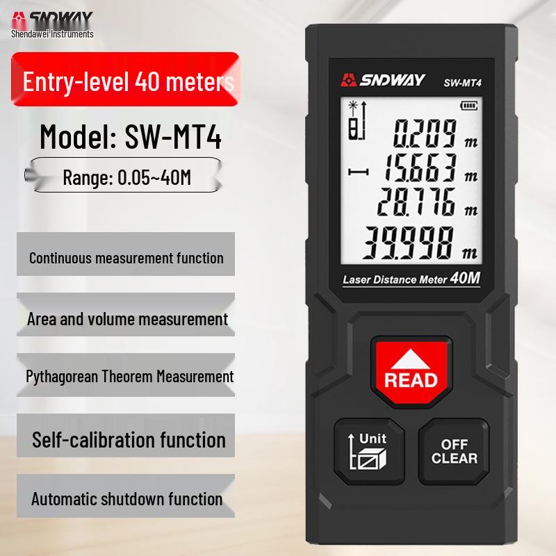 Shen Dawei SW-M50 Handheld Laser Distance Meter - Infrared Room Measuring Device