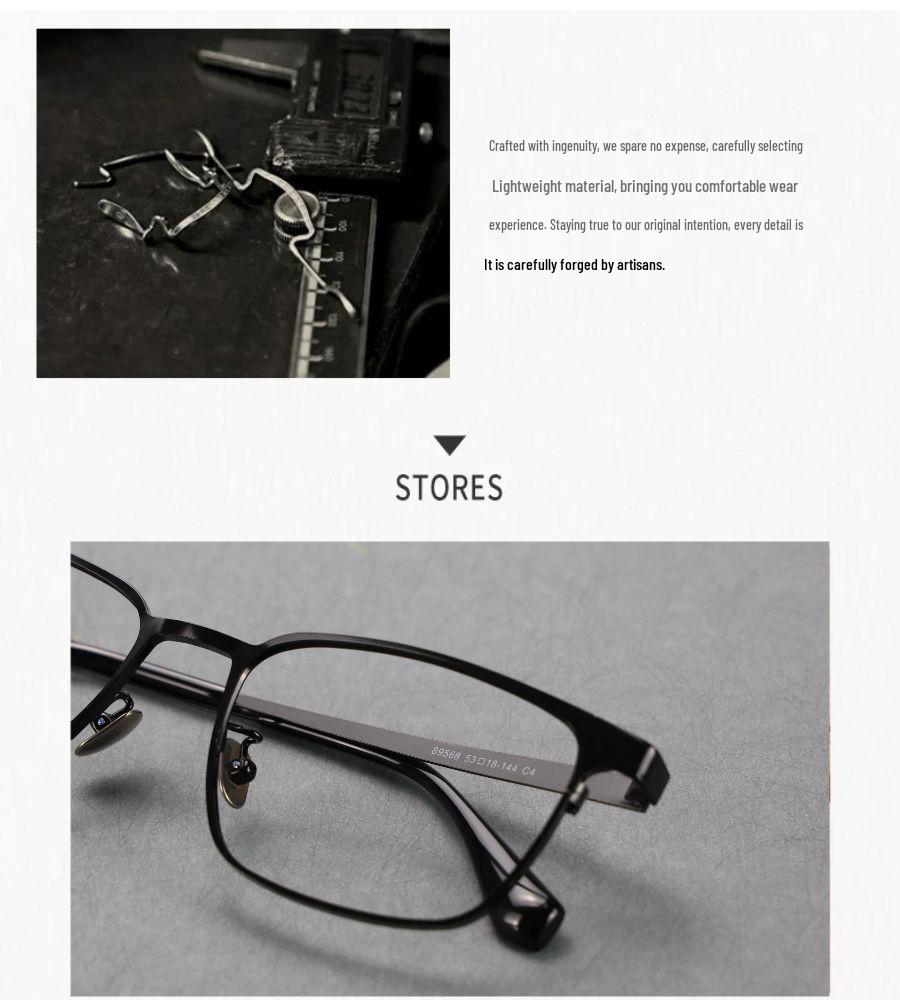 Ultra-light Polygonal Titanium Glasses Frame for Men and Women
