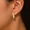Teardrop CZ Huggie Hoop Earrings for Women Paved Cubic Zirconia Hoop Earrings Minimalist Daily Wear Party Jewelry