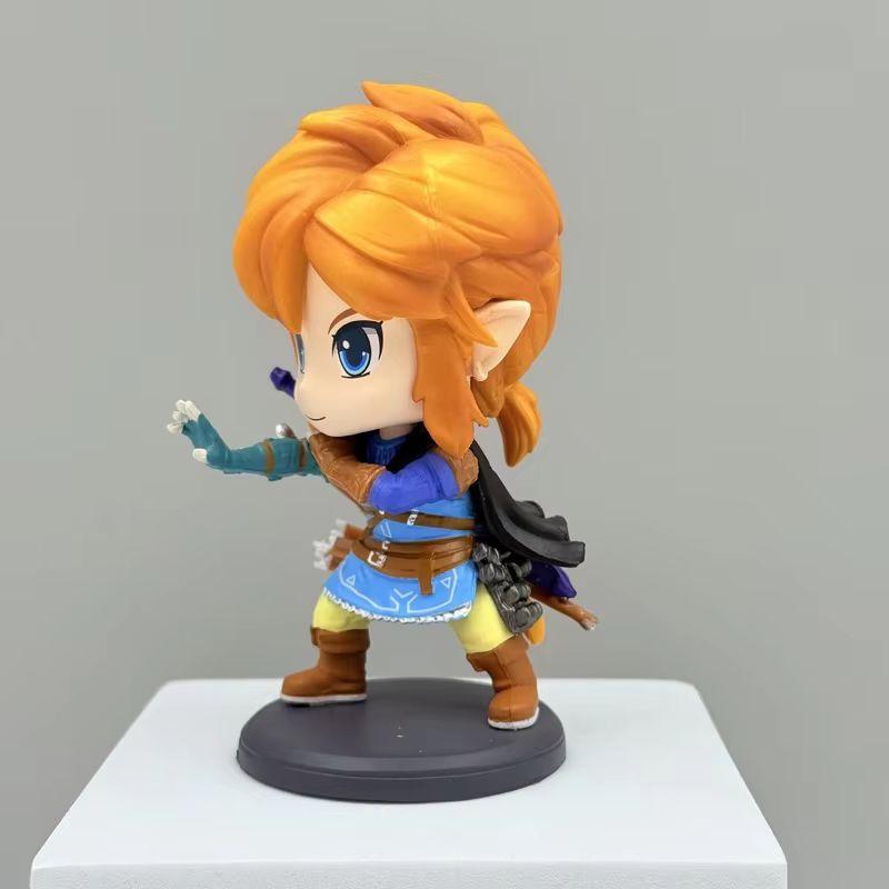Anime The Legend OfZelda Mini Figures Link Cute Sitting Pose Statue Desktop Decoration Car Ornament Model Toys Surprise Gifts