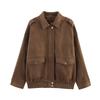 Bomber Jackets for Women Outerwears Suede Jacket Women Streetwear Holiday Women Coats Zipper