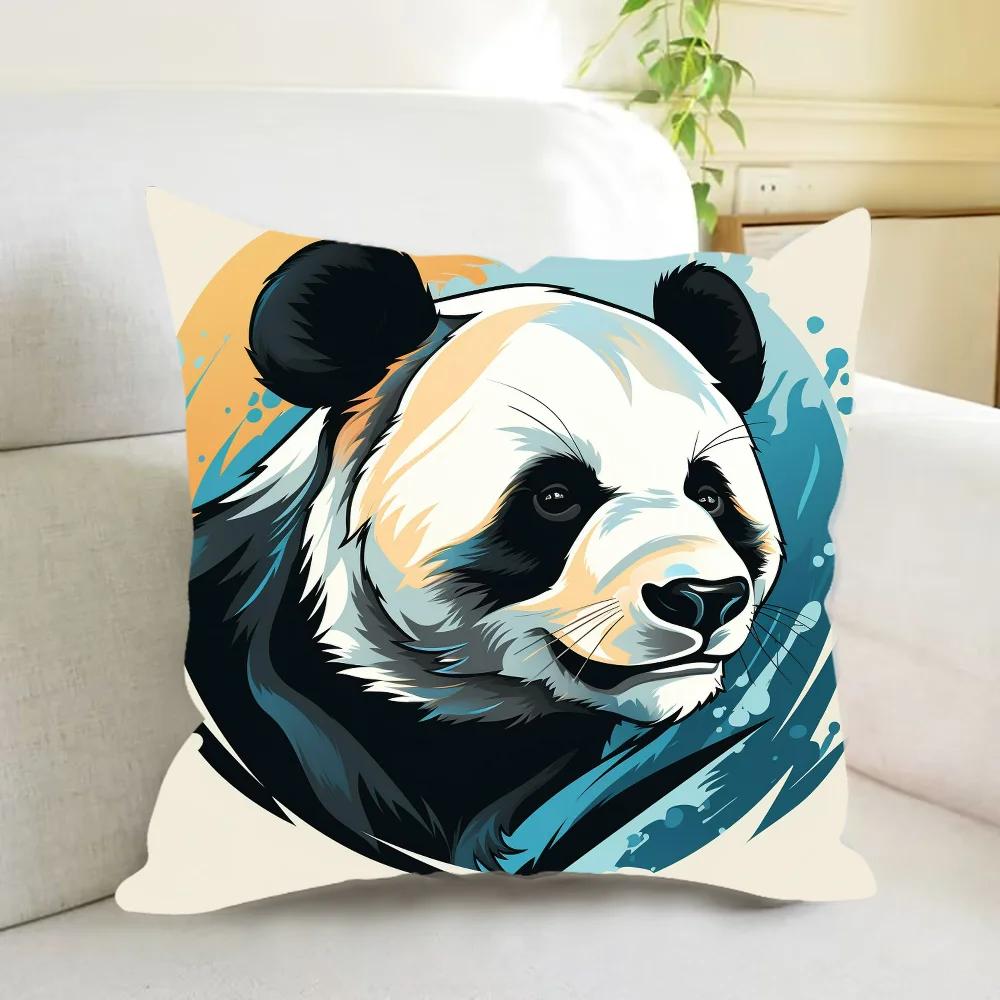 Panda Impact High Quality Luxury Cushion Cover for Pillow Pilow Covers Decorative Pillowcases Home Room Decorating Items Pillows
