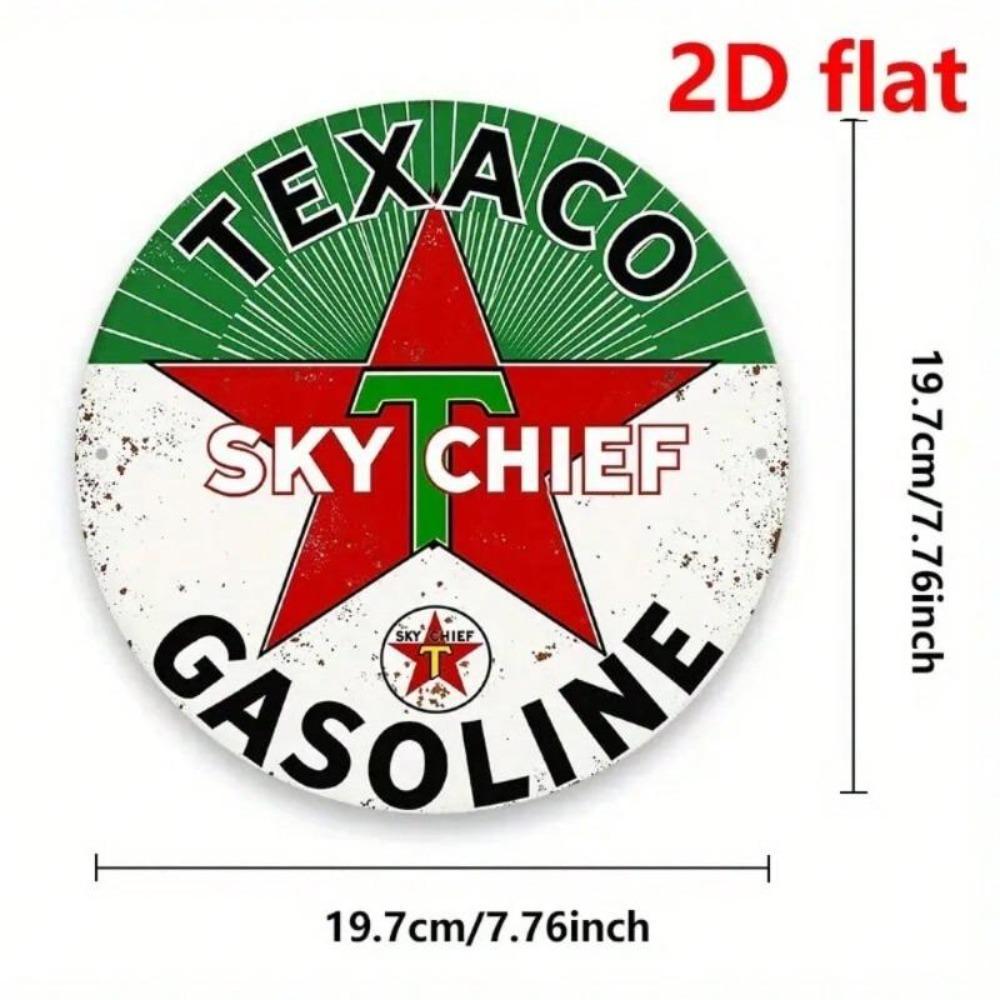 Vintage Weatherproof Texaco Sky Chief Aluminum Metal Sign Wall Decor Garage Man Cave Outdoor Retro Art
