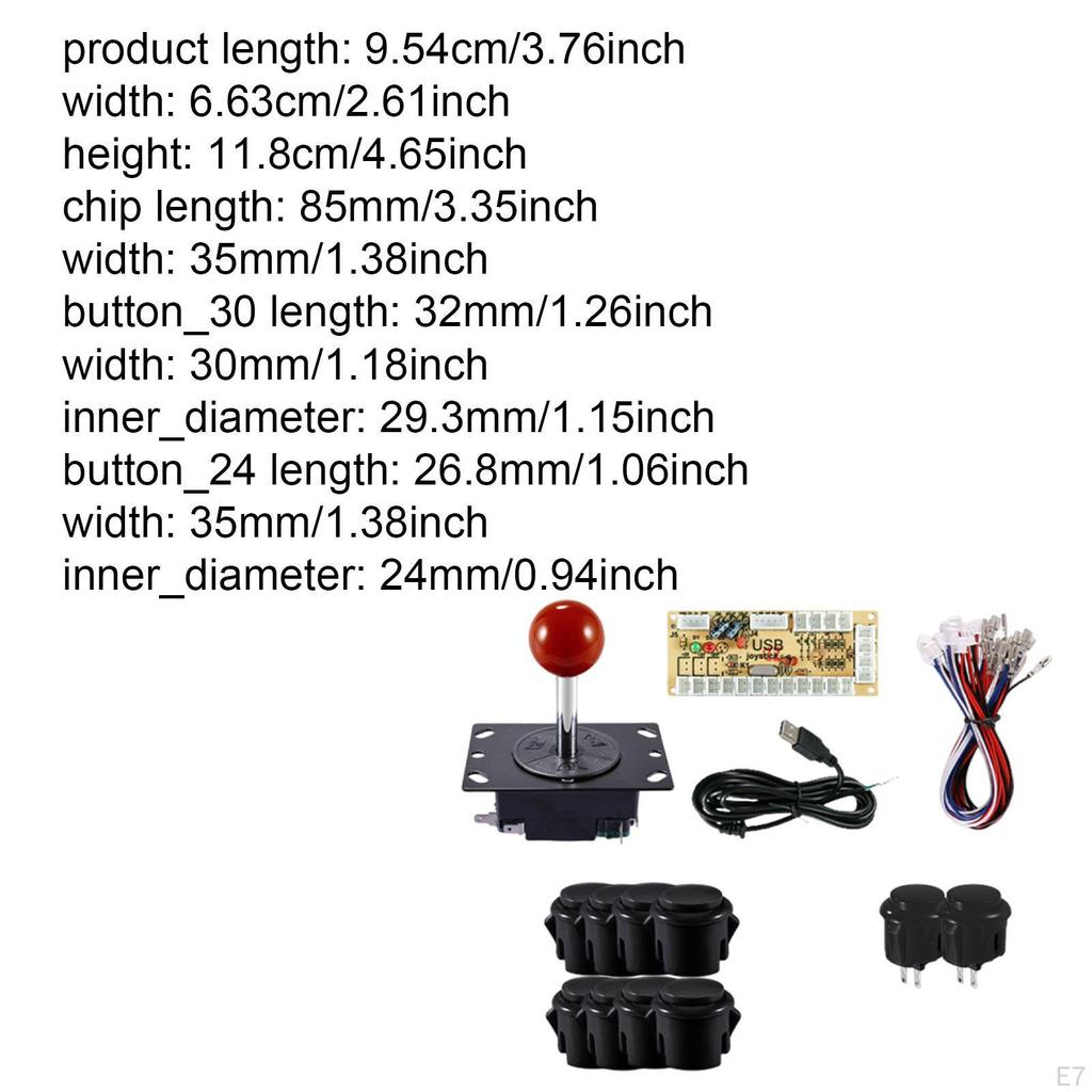 1 Arcade Games, DIY Parts, Joystick Assembly, Projects, Professional Components with Buttons,