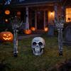 Haunted Skull Hand Ground Stake Set - 3-Piece Halloween Courtyard Decoration