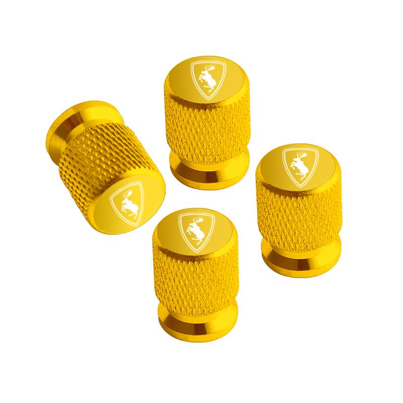 4pcs For Volvo Elk Prancing Moose Logo Ocean V40 V60 XC40 XC90 XC60 S40 Aluminum Car Wheel Tire Valve Cap Covers Tyre Rim Stem