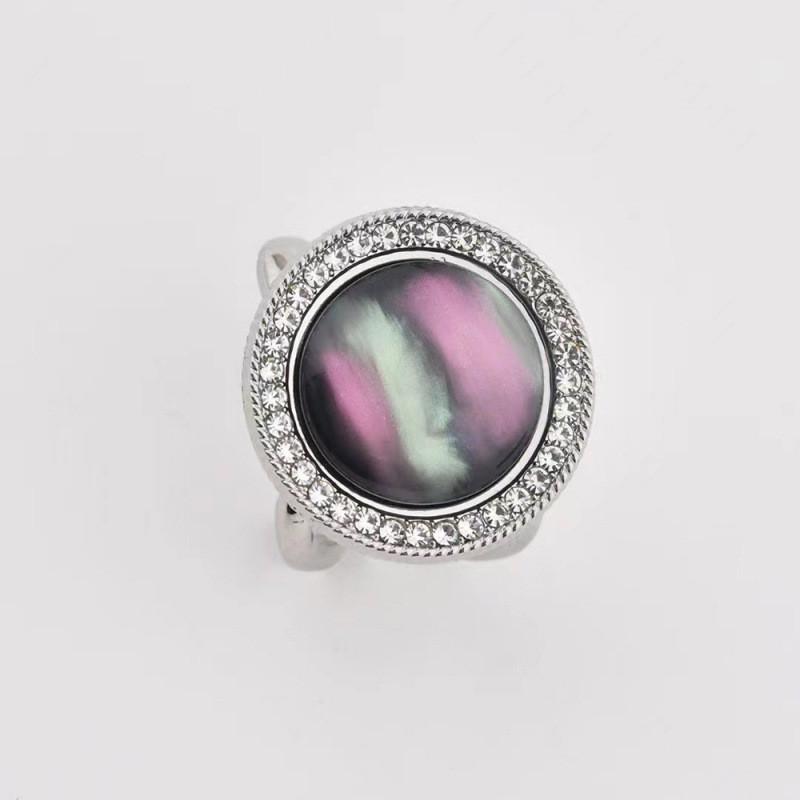 

Korean Style Cat Eye Stone Round Silk Scarf Buckle Multi Functional High End Accessories Ribbon Corner Decorative белого золота