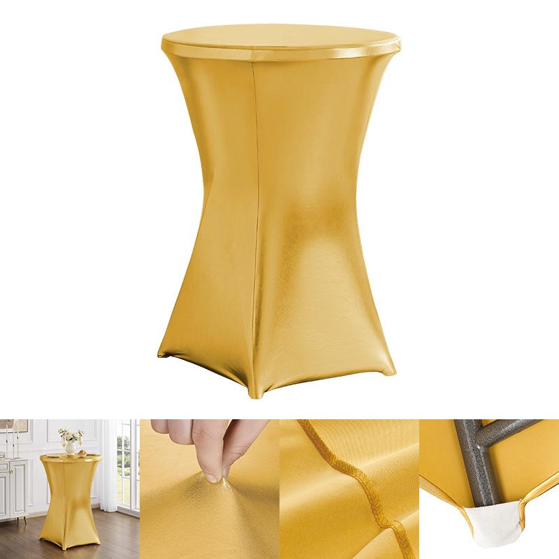 60x110/80x110cm Gold Bar Tablecloth Wholesale Polyester Dining Table Cover Wedding Party Decoration Elastic Washable Table Cover