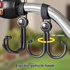 Electric Bike Hook Strong Load-bearing Adjustable Fastener Tape Design Simple Installation Multifunctional Universal Double Hook