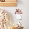Self Adhesive Switch Plate Stickers Cute Bear and Rabbit Peel and Stick Removable Waterproof