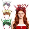 Bentiță Ochelari Anul Nou 2027 Bentițe Aurii Femei Bentiță Roșie Accesorii Păr Stea Decor Petrecere de Crăciun