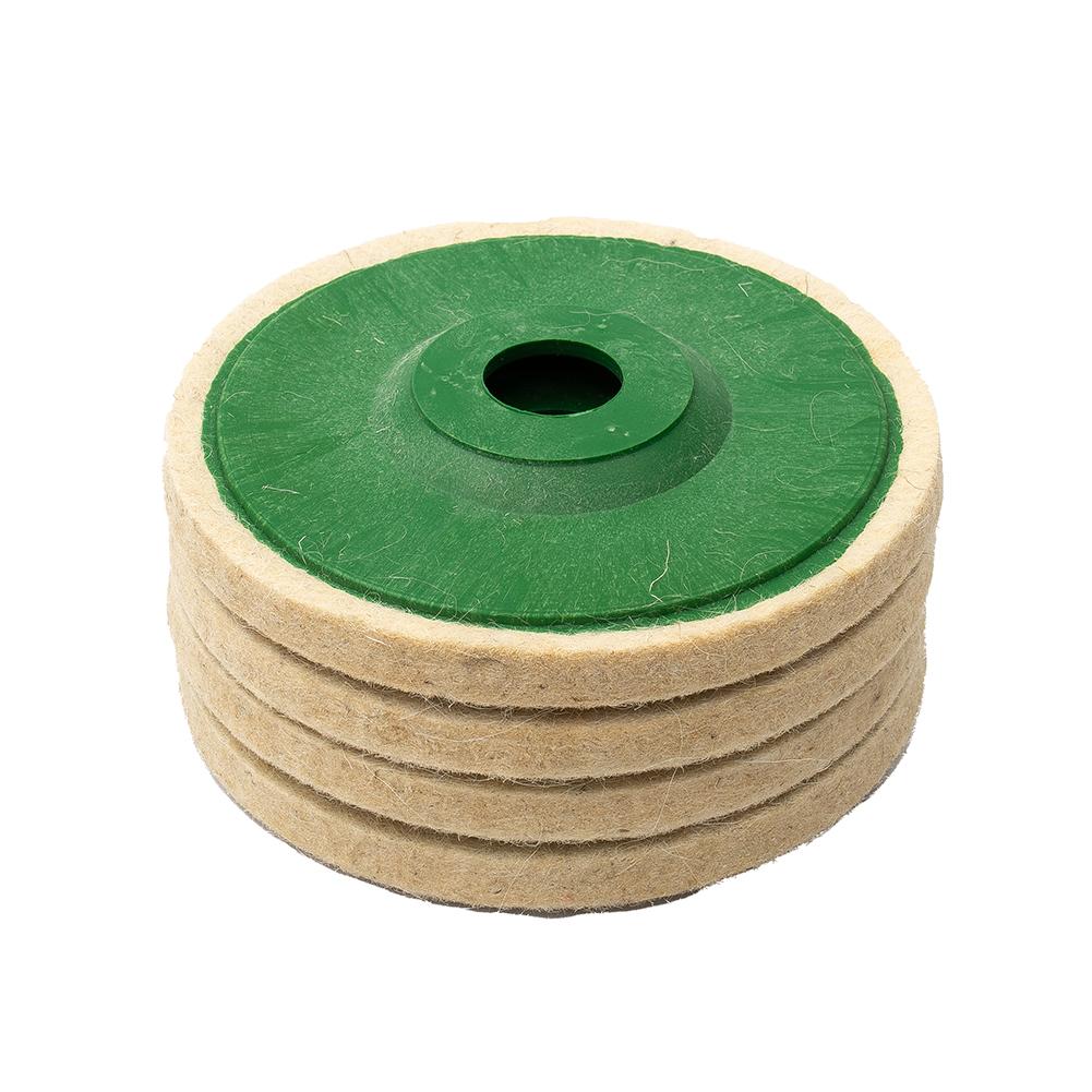 4Pcs 125mm Wool Buffing Grinder Wheel Felt Polishing Pad Set Tool Accessories Wood Carving Tools Lixadeira Chainsaw