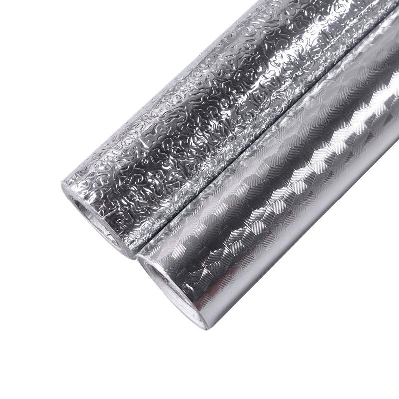 Self-Adhesive Waterproof Kitchen Foil: Moisture-Proof, Oil-Proof, Heat-Resistant, Thickened Aluminum Sticker for Cabinets and Stoves