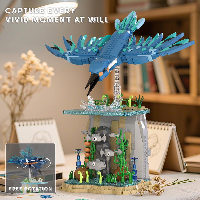 66137 Kingfisher animals Series Type Creative Bricks Decoraiton Toys For Children Adult Gifts static Boy's Gift