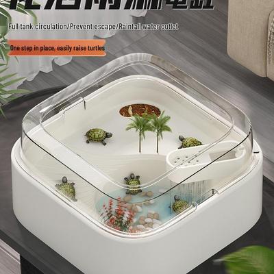Acryl Schildkrötenhabitat mit Sonnendeck - Kreatives umweltfreundliches Becken für Schildkröten & Fische