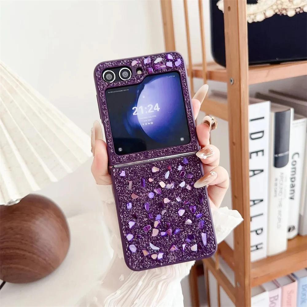 Glitter Diamond Luxury Case for Samsung Galaxy Z Flip 5 4 3 ZFlip flip5 Flip4 Bling Colorful Shockproof Cover for Samsung ZFlip3