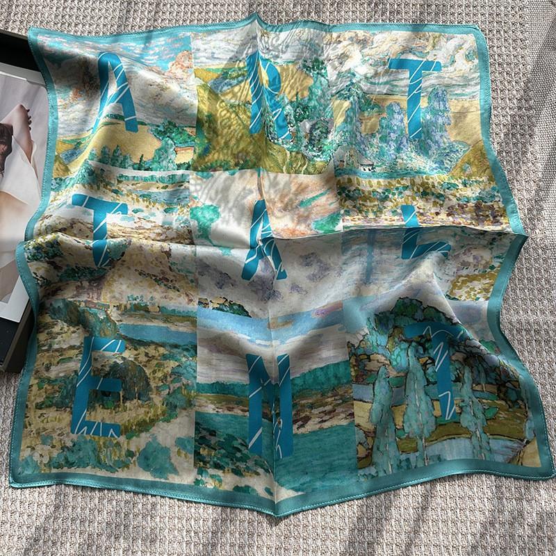 100% Pure Mulberry Silk Scarf Women 53x53cm Square Lightweight Elegant Neck Wrap Fashion Accessory