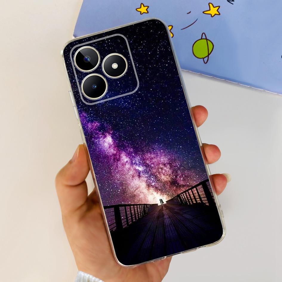 For Cover Realme C53 Phone Case 6.74" 2023 New Fashion Astronaut Soft Silicone Clear Back Cover For Realme C53 RMX3760 C 53 Capa