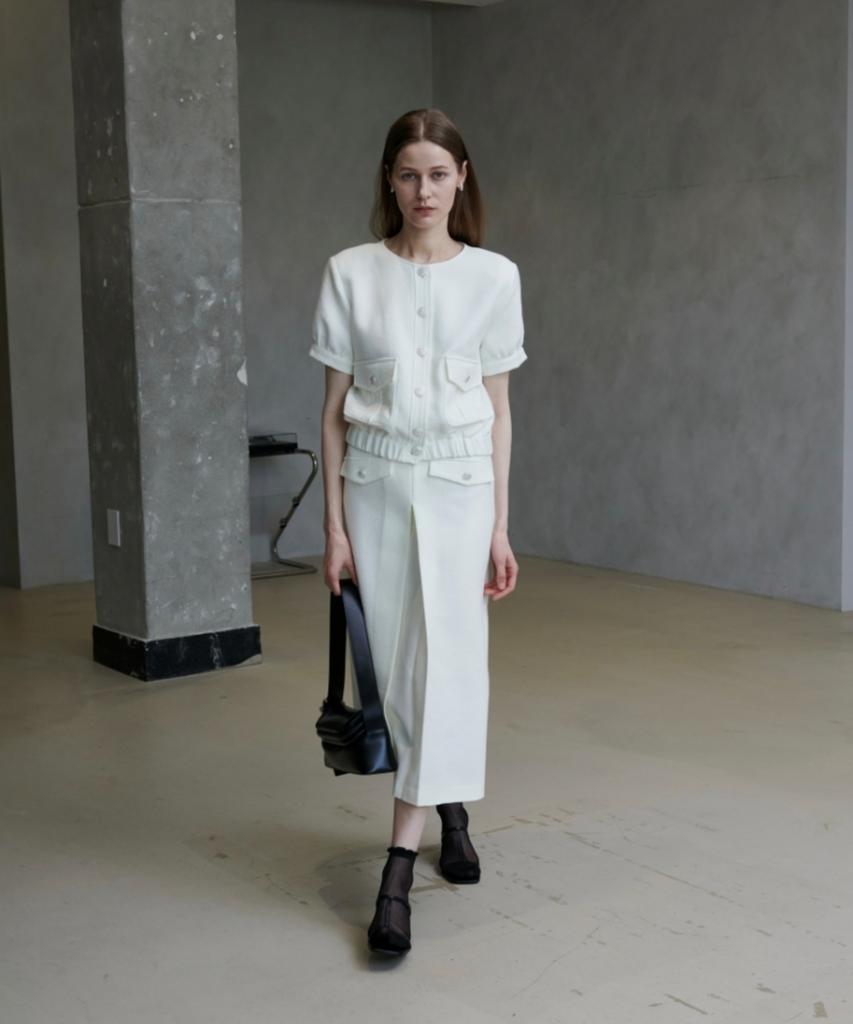 Owaiwai Cation Tweed Skirt_I