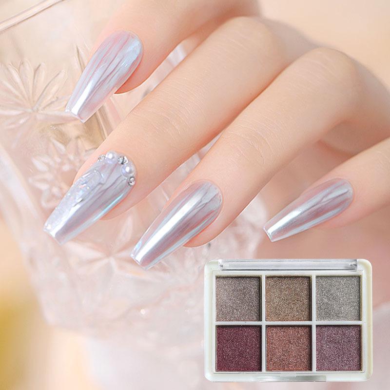 Aurora Silver Chameleon Mirror Eyeshadow Glitter Powder