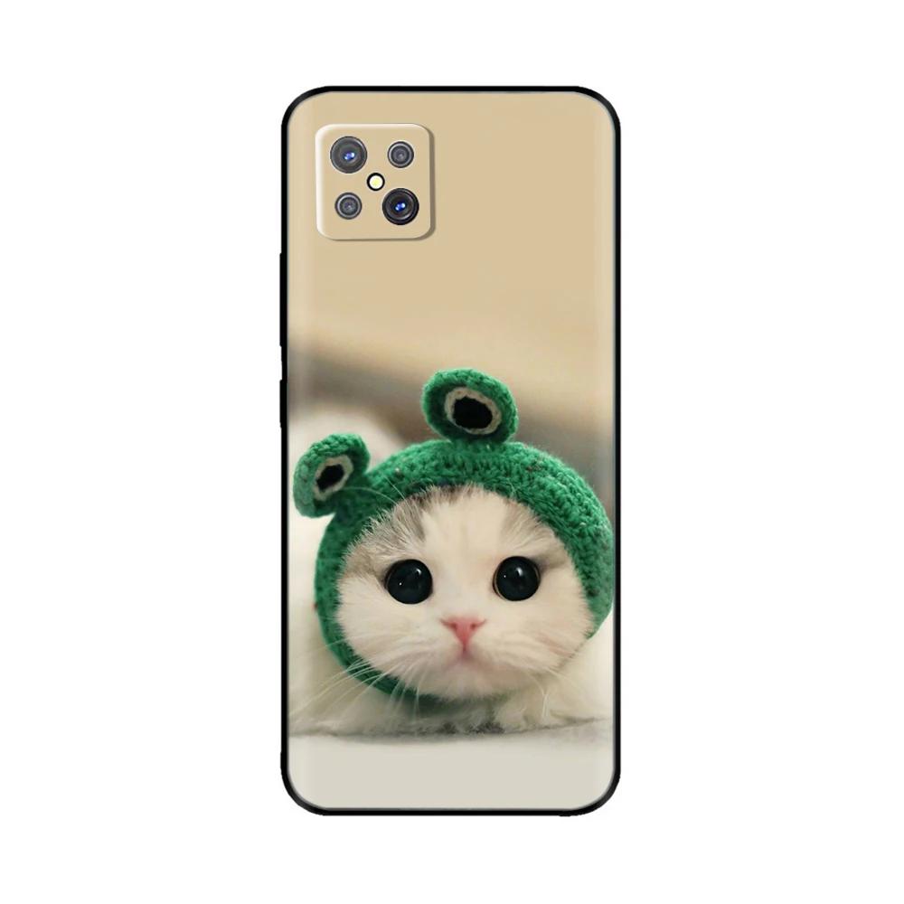 Shockproof Cover For Oppo Reno4 Z 5G Case Animal Painted Black Silicone Soft Phone Back Cover For OPPO A92S Bumper Shell Fundas