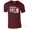 Problem Solved Rock Climbings Funny Tshirt High Quality Printed T Shirt Top Cotton Short Sleeve Tshirt Camisa Masculina