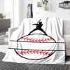 Baseball Theme Printed Blanket - Perfect for Couch, Bed, Travel & Outdoor Use | Machine Washable, Cozy & Durable.