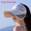 Summer Sun Protection Hat For Women With Large Brim Foldable Uv Shield Polyester Outdoor Sun Hat