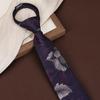 Dress Professional Business 8Cm Men'S Free Tie Wedding Groom Hong Kong Style New Retro Zipper Tie