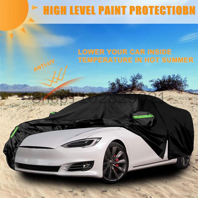 Outdoor Full Vehicle Cover For Jaguar XF - Side Zipper Design, Waterproof Dustproof Sun Protection Car Cover