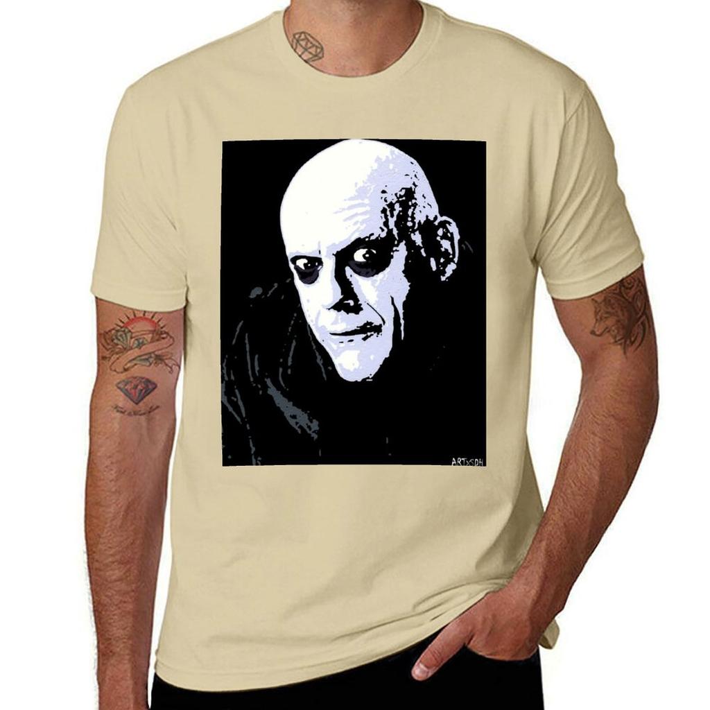 Farbror Fester T-shirt plusstorlekar söta toppar oversized toppar T-shirts för män bomull