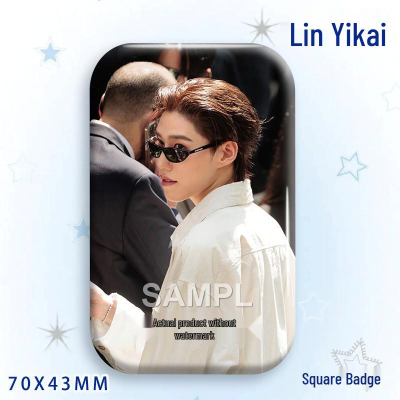 Thai Star PP Lin Yikai Konzert Support-Abzeichen: Lasergeschnittenes quadratisches Broschenornament
