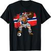 Norway Flag Viking Dabbing Soccer T-Shirt