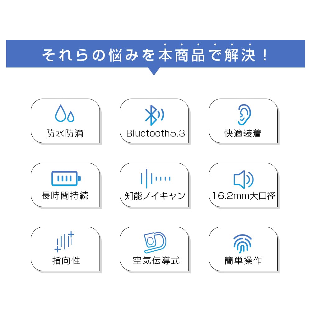 SLuB Air Conduction Bluetooth Wireless OWS Open Conduction Left and Right Separated HiFi Sound Compatible with Earphones, 5.3 Headset, Type, Ear,