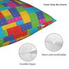 Vibrant Multicolor Building Blocks Pattern Pillow Case Novelty Pillow Cover Print Pillowcases For Sofa Home Decor