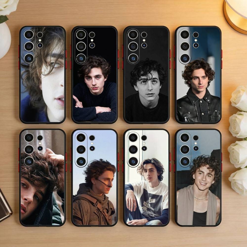 T-Timothee Chalamet Phone Case For Samsung S26,S25,S24,S23,S22,S21,S20,Ultra,Plus,FE Black Soft Cover