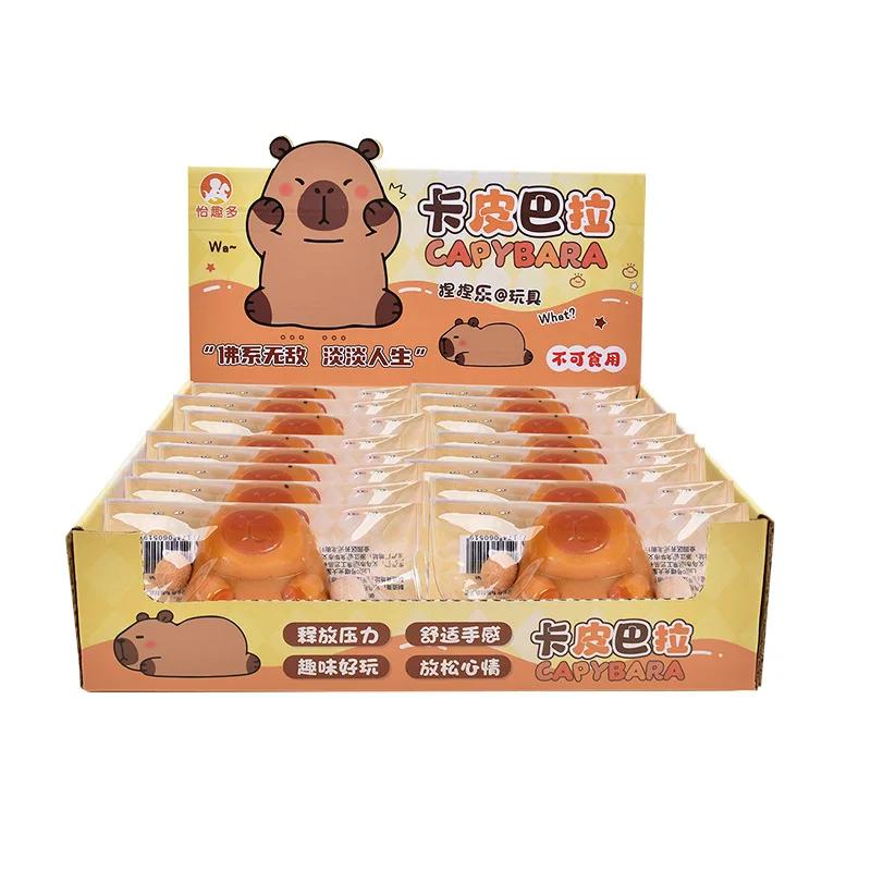 Capybara Klämleksak Långsamt Återgående Sensorisk Fidget Stresslindring för Vuxna Barn Flytande Kreativitet Söta Gåvor Rolig Skrivbordsdekor