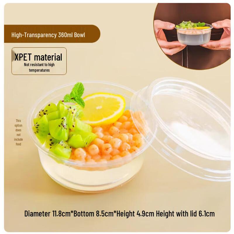 Sanbile Disposable Fruit Cups with Lids