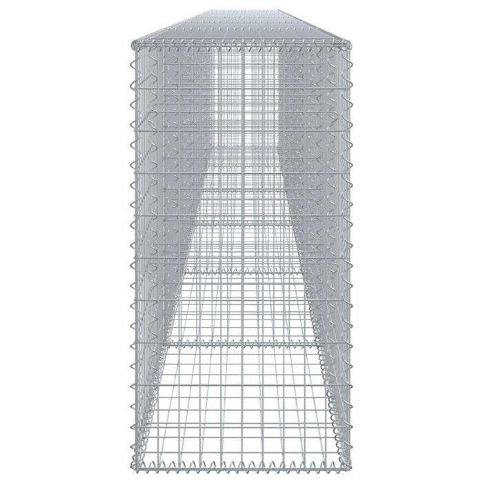 VidaXL Panier gabion avec couvercle 600x50x100 cm fer galvanisé, mur en gabion, mur de soutènement en gabion, clôture en 3295147