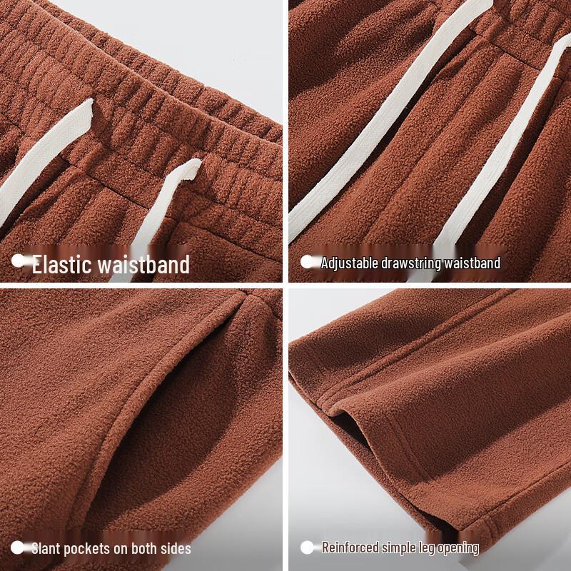 Jeanswest Men's Winter Fleece-Lined Drawstring Warm Pants