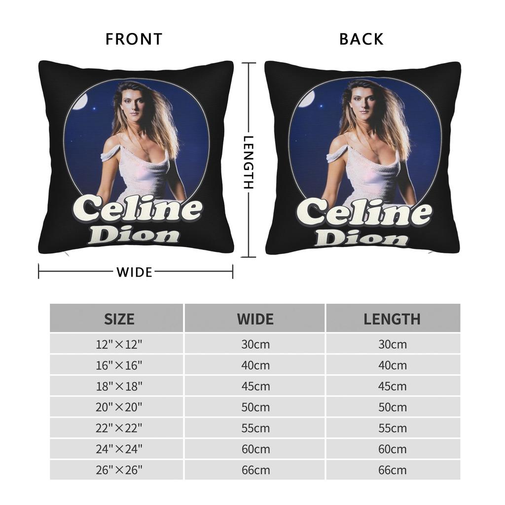 Celines Dion Pillowcase Printed Polyester Cushion Cover Decoration Pillow Case Cover Home Square 40X40Cm