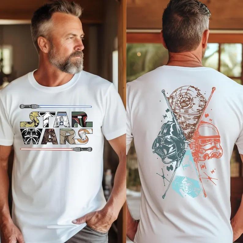 Star Wars T-shirt Halloween Cotton Men Women Oversized Short Sleeve Darth Vader Shirt Galaxy's EdgeCasual Streetwear Clothing