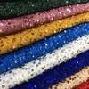 Competitive Price RXF2191 Sequin Fabric 31colors Manufacturers Sequin Velvet Stretch Fabric Sequin Fabric for Garments