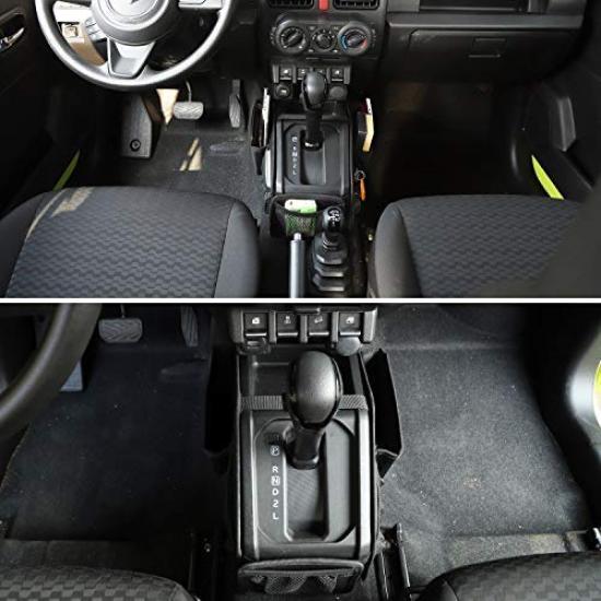 ANTC Compatible with Suzuki Jimny JB64 JB74 Gear Shift Storage Cell Phone Key Tissue Storage Easy to Car Small Item Interior Parts Bag, Bag, Install,