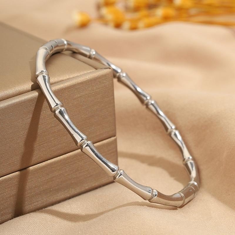 Titanium Steel Bracelet, Simple Bamboo Bracelet, High-end and Versatile Bracelet for Girls