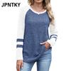 JPNTKY Damenmode Lässige O-Ausschnitt Langarm Blusen & Hemden