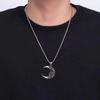Moon Female Couple European and American Ins Street Punk Pendant Sweater Chain Necklace Pendant