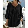 Loose Cotton Linen Long Sleeve Pleated Round Neck Plus Size Women S Shirt
