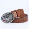 Fibbia decorativa per cintura a forma di aquila Moda europea e americana Cintura in denim Hip-hop Fibbia a piastra retrò Cintura